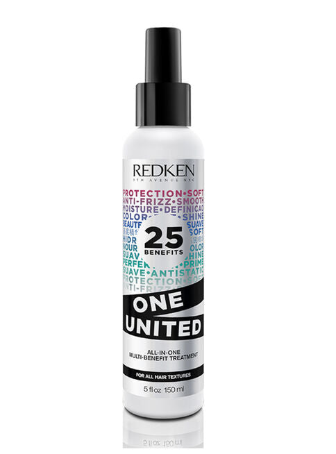 Redken One United Tratamiento Sin Enjuague Multibeneficios, Brinda Suavidad, Protección Térmica Y Control De Frizz, Fortaleciendo La Fibra Capilar 150 Ml